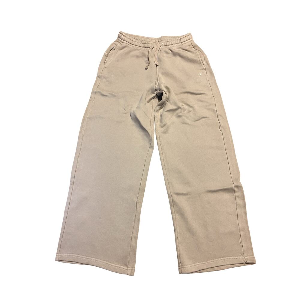 Gymshark Womens Straight Leg Sweatpants Size S Tan Oversized Fit New NWT